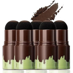 Hairline Powder Stick, Hairline Shadow Powder für dünner werdendes Haar, Haarsofortige Deckunge Volumen Puder, Root Touch Up für Verdünnung, Graues Haar, Sofortige Abdeckung (1.1g, 5PC)