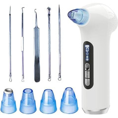 Pore Cleaner, Face, Blackhead Removal, Pore Vacuum Cleaner, Face Blackhead Remover, Suction Nose, Acne, Pimple Cleaner with 5 Suction Levels and 4 Probes, Blackhead Remover, Pimple Remover, Hot and