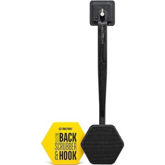 TOOLETRIES Silicone Back Scrubber with Hooks - Exfoliating Shower Brush, Back Washer for Men, Durable Back Brush with Long Handle - Durable Bath and Shower Accessories - Anthracite