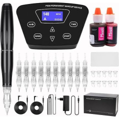 TATELF Digita Permanent Make Up Machine Multi Function Microblading Machines with Foot Pedal Touch Control Power Supply Needles for Eyebrow Eyeliner Lip