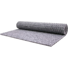 Balcony Lawn Fixed Size Fleece Turf with Nubs, Grey 133 x 400 cm, Water-permeable Fleece Artificial Grass