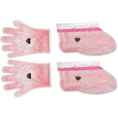 WEKADRIN 2 Pairs Wax Therapy Gloves Foot Care Heel Protection Treatment Ingrown Toenails Mask Remover for Rough Skin on the Feet Pads for Feet Red Sports Bag
