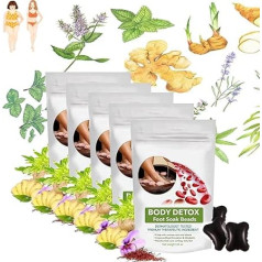 Hapo Detoxingherbs Cleansing Foot Soak Beads, Body Detox Foot Soak Beads, Herbal Detox & Shaping Cleansing Foot Soak Beads, Herbal Body Detox Foot Soak Beads (5 Pieces)