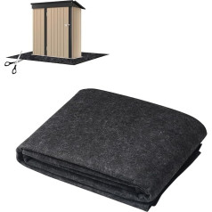 Outdoor Floor Mat, Waterproof, Dustproof, Anti-slip Pad, Black Felt and Waterproof PE Membrane, Grip Film to Protect Shed from Wear and Tear (Small Size)