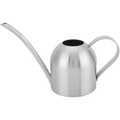 Stainless Steel Watering Can, 500 ml Metal Watering Can with Long Spout, Small Watering Can for Indoor Plants, Mini Bonsai Watering Can for Home, Plant, Outdoor, Garden, Flowers (Silver)