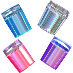 4 Sets Nail Seal Template Polishing Primer Sticker Kit Stimulation Nail Bite Stop Nail Stamp Tool Manicure Art Stamp French Tip Nail Stamp Nail Stamper PP