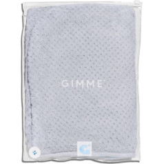 GIMME Beauty 100% Microfiber Hair Towel, Ultra Absorbent, Quick Dry Towel for Quick, Frizz-free Drying, Adjustable Twist Hair Towel for Long Hair and All Hair Types, Grey, 1