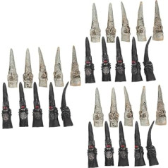 30 Piece Nail Set Clothing Skeleton Props False Nails Vinyl