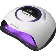 UV LED Nail Lamp, UV Light 180 W for Gel Nails, Professional LED Nail Dryer with Portable Handle and Phone Holder, Quick Curing Gel Polish Lamp, Automatic Sensor 4