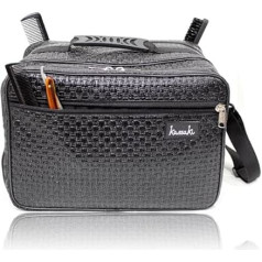Kassaki Pro Hairdressing Bag Hairdressing Bag Hairdressing Tool Carry Bag Hair Equipment Salon Storage Travel Bag Black Gloss Pattern