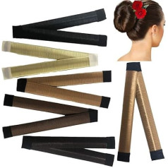 Magic Hair Bun Donut Maker, French Twist Hairstyle, Easy Snap Doughnut Styling, DIY Bands (Golden Blonde)