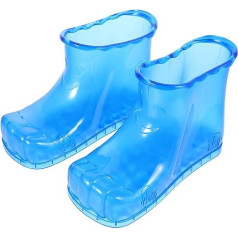 minkissy 1 Pair of Soaked Shoes Homemade Mould Toast Mould Mini Table Legs Foot Bath Bucket High Quality Foot Bath Foot Pool for Soaking Feet Foot Bathing Shoes PVC Sky Blue