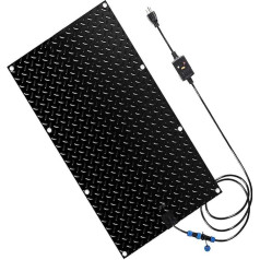 NILoykg& Outdoor Heated Walkway Mat, Snow Melting Mat, Non-Slip Heating Entrance Mats, Rubber Heated Mat with Power Cable, Snow and Ice Melting Mat, 1 Piece, 10 x 30 inches (25.4 x 76.2 cm)