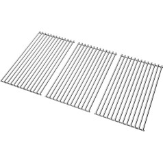 WELL GRILL 3 Pieces 41.5 x 23.5 cm Stainless Steel Cooking Grate for Burnhard Big Fred Series, and Most Gas Grills, Diameter 7 mm Solid Round BBQ Grill Grate, 70.5 x 41.5 cm