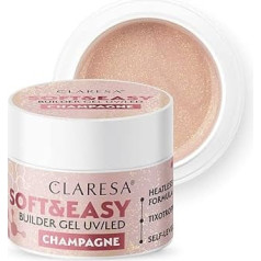 Medium Density Gel Thixotropic Self Levelling Easy Clack Sticks Perfectly to Nail Easy to File Soft and Easy to Build Gel Champagne 90g