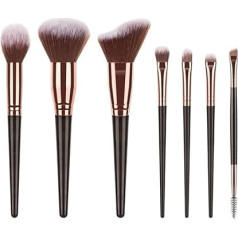 7 Piece Professional Makeup Brush Set - Premium Vegan Cosmetic Brushes for Foundation, Blush, Eyeshadow, Eyeliner & Eyebrows - Soft, Cruelty-Free Tools for Flawless Application
