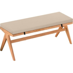 Custom Bench Cushion, Chair Cushion, Washable, Removable Non-Slip Seat Cushion for Indoor, Outdoor, Garden Furniture, Patio, Windowsill, Many Colours and Sizes to Choose From (Beige-150 x 40 x 3 cm)