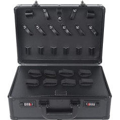 Barber Salon Stylist Carrying Suitcase, Hairdressing Salon Stylist with Case Tool Organiser, for Trimmers Storage, with Large Capacity Barber Stylist Tool Storage, 40 x 28 x 16 cm (Black)