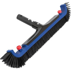 POOLAZA Pool Brush, 20 Inch Curved Ends Pool Brush Head for Indoor Pools with BPT Bristles and EZ Clip, Premium Pool Brushes for Cleaning Pool Walls and Floors, Heavy Duty High Efficiency