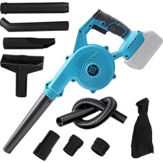 Battery Leaf Blower Compatible with Makita 18 V Lithium Battery, 2-in-1 Brushless Electric Garden Leaf Blower and Vacuum Cleaner, for Lawn Care, Leaf Blows, Car Corner Cleaning (Without Battery)