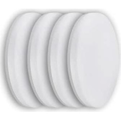 Set of 4 Flat LED Surface-Mounted Ceiling Light Diameter 330 x 50 mm 30 W 3225 lm 4000 K Neutral White IP54 Ceiling Light Bathroom Kitchen Outdoor Wet Room