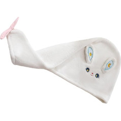 Haartuch Wrap Cartoon Kaninchen Haartrocknungstücher Haarturban Handtuch saugfähig Twist Turban trockene Haarkappen mit Knopf