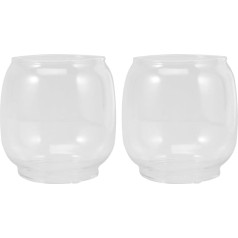LIFKOME 2 Pieces Kerosene Lampshade Glass Lantern Storm Lamp Wall Lights Camping Accessories Glass Lamp Shade Oil Lamp Clear Kerosene Cover