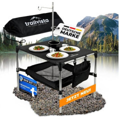 Camping Table [Fits in Any Backpack] Foldable and Ultralight Side Table Outdoor Folding Table Camping Table Small for Hiking, Paddling, Picnic, Fishing, Cycling, Festival
