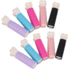 Hair Rollers without Heat, Pack of 10 Curlers, Voluminous Curlers, Root Clips, Washable, Reusable, Portable Hair Root Clips for Women and Girls, Natural, Fluffy Curls
