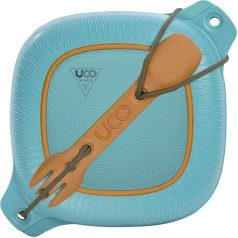 UCO 4 Piece Camping Measuring Kit with Bowl, Plate and 3-in-1 Spoon Utensil Set
