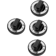 4 Stück Hochtemperaturbeständiger Bakelitknopf Ofen Wok Mit Deckel Herd Handhaben Kocher Liner Draht Topfdeckel Kontrolle Türknauf Grills Brennerknöpfe Grill-bedienknöpfe Abs Black