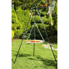 Farmcook Swivel Grill - Tripod Grill with Stainless Steel Grate in 3 Sizes (Tripod 180 cm - Grate 60 cm)