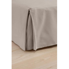 Jotex Colour Bed Skirt - 100% High-Quality Organic Cotton Bed Skirt, Height 45 cm - Grey Beige, 120 x 200 cm