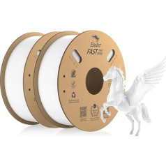 Creality Fast PLA Filament, White Filament 1.75 mm Fast PLA 2 kg, 3D Printer Filament PLA Dimensional Accuracy +/- 0.03 mm, 3D Printing Materials for Most 3D Printers, 2 Rolls