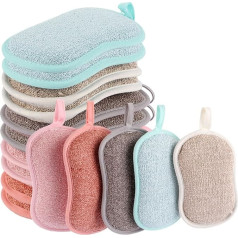 ZOFUN Pack of 15 Washing Up Sponge, Cleaning Sponge, Kitchen Sponge, Washable, 16 x 10 cm, Large Kitchen Sponges, Microfibre Kitchen Sponges for Kitchen, Easy Cleaning of Sinks, Dishes, Pots