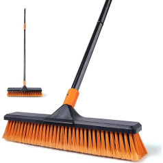 Broom with Handle, Street Broom / Floor Brush 2-1 CLEANHOME 166 cm, Suitable for Schools, Factories, Gardens, Garden Brooms, Broom Broom, Basketball Courts and Other Areas (17.7 inches)