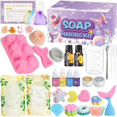 Make Your Own Soap for Children, JUYRLE Creative DIY Set for Beginners, Craft Set Adult Soap Making, Bath Bomb Soaps Make Yourself Set as a Birthday Gift for Women