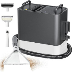Washing Vacuum Upholstery Cleaner with Steam Function, 17000PA Strong Suction Power Upholstery Cleaner Device with Hot Water & High Temperature Function, Built-in Water Tank, 3 Brushes, Spot Clean
