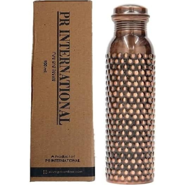 PR INTERNATIONAL Pure Copper Water Bottle with Lid 900ml