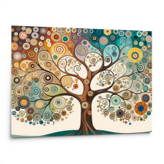 emmena - Tree of Life Picture - 40 x 30 cm, Classic Wall Painting for Living Room