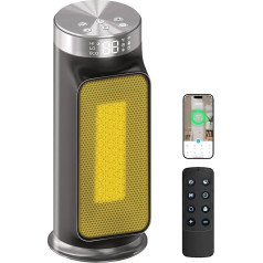 1800 W Fan Heater, Smart Ceramic Electric Radiator Energy Saving Heaters for Room with WiFi / App & Remote Control, 24 Timers