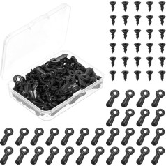 sourcing map 100 Pieces Picture Frame Knobs Frame Fixings with 100 Screws Frame Hardware for Hanging Pictures, Photos, Black