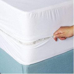 Mattress Protector Waterproof 180 x 200 cm Waterproof Mattress Cover Mattress Protector 180 x 200 cm with Zip Waterproof 30 cm Deep Fitted Sheet (180 x 200 cm)