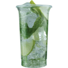 100 x 12 oz Clear Plastic Slim Jim / Glass Long Drink Glasses