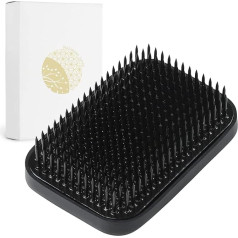 Wazakura Black Kenzan 83mm Rectangle Ikebana Flower Frog, Made in Japan, Floristry Accessories Flower Arrangement Tool, Flower Holder for Vases - Black Rectangular Kenzan 83mm