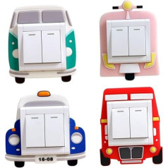 Angoily Lustiger Aufkleber 4-teiliger Wandaufkleber Für Licht Steckdosenabdeckung Dekorativer Touch Fürs Schlafzimmer