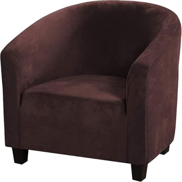 Mingfuxin Velvet Chair Covers for Tubs, High Stretch Shell Chair Covers, Armchair, Sofa Cover, Slipcover for Club Chair for Dining Room, Living Room, Internet, Cafe, Bar, Office, Reception