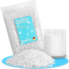 orcinol Candle Wax – 2 kg Pure White Paraffin Wax for Candles – Quality from Germany – Candle Wax for Pouring – Clean Burning Melting Light Wax – Wax for Candles – Wax Pastilles