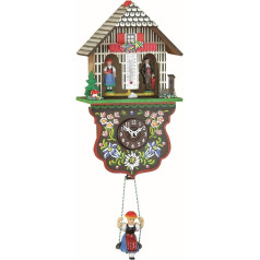 Trenkle Kuckulino Black Forest Clock weather house with quartz movement and cuckoo chime TU 2025 SQ