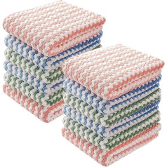 Kitchen Dish Towels, Dish Towels Set, Super Absorbent, Microfiber, Non-Stick, Oil, Dirt, Thickening Towels for Washing Dishes, Rags for Drying Dishes,